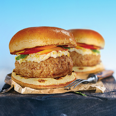 Burger de porc à la caribéenne