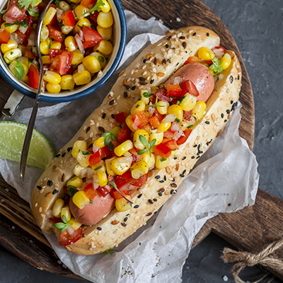 Hot–dog  à la mexicaine au BBQ