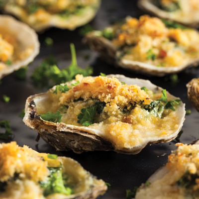 Rockefeller-style oysters