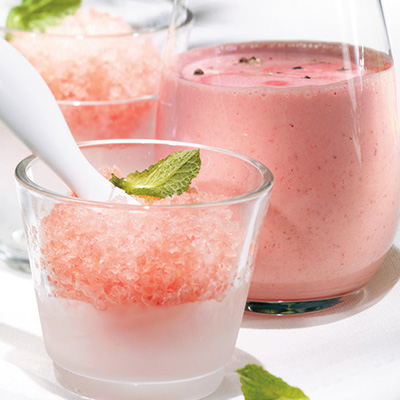 Lassi aux fraises et à l’eau de rose