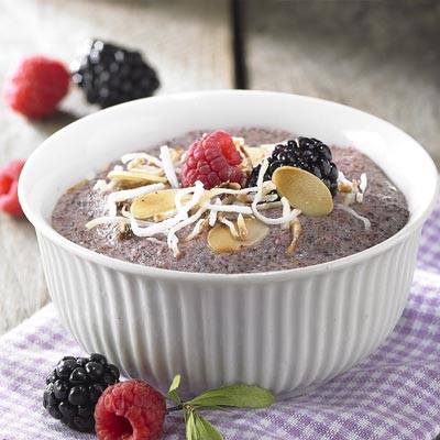 Mousse au chia-fruits