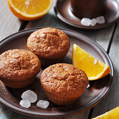 Sugar-free muffins with orange and figs