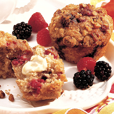 Muffins au streusel et aux petits fruits