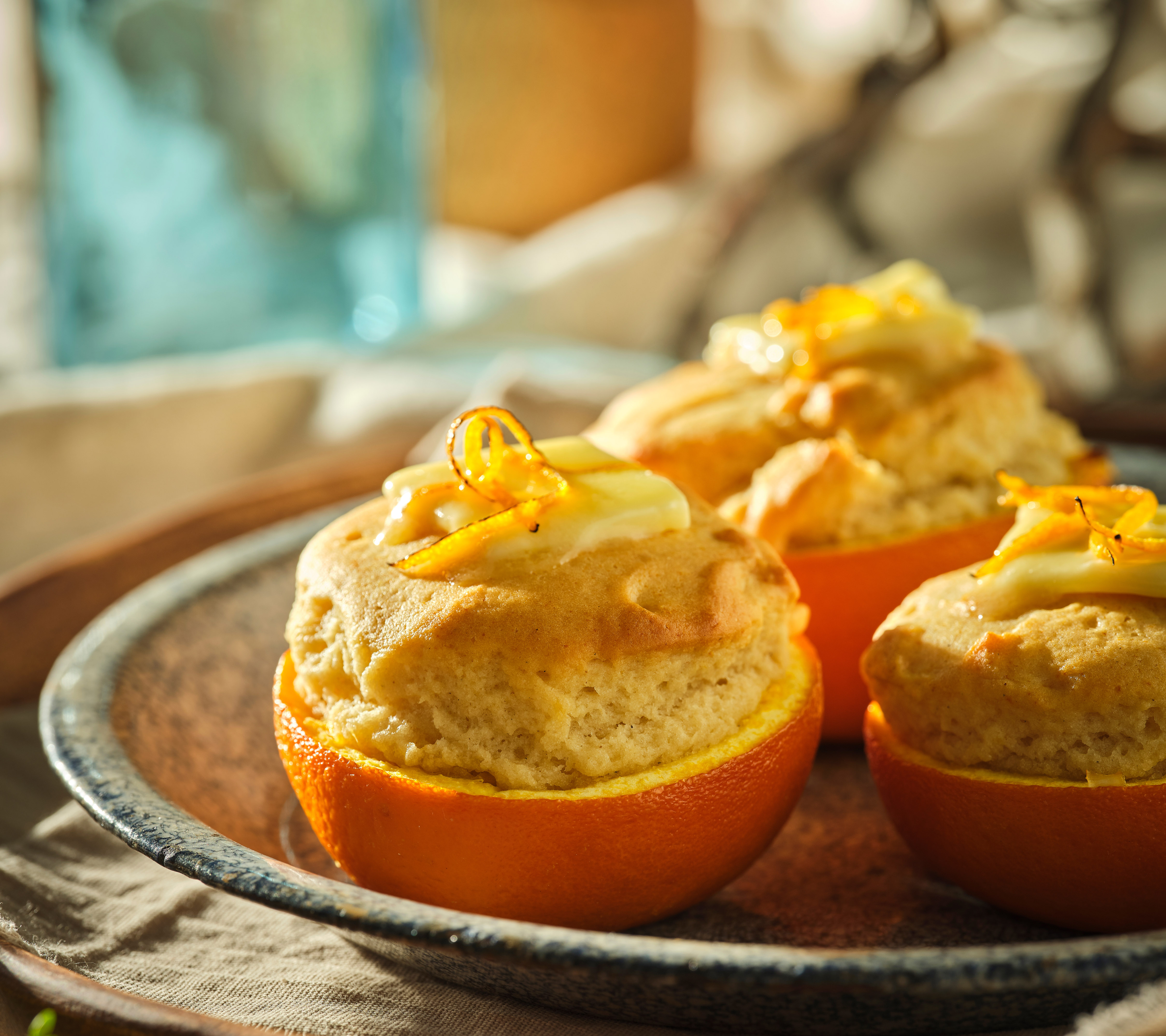 Orange-Baked Honey Spelt Buttermilk Muffins