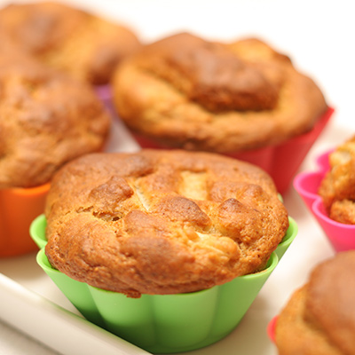 Muffins aux poires à la banane et à la carotte