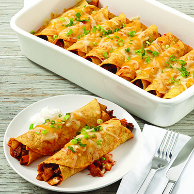 Enchiladas au boeuf et aux légumes