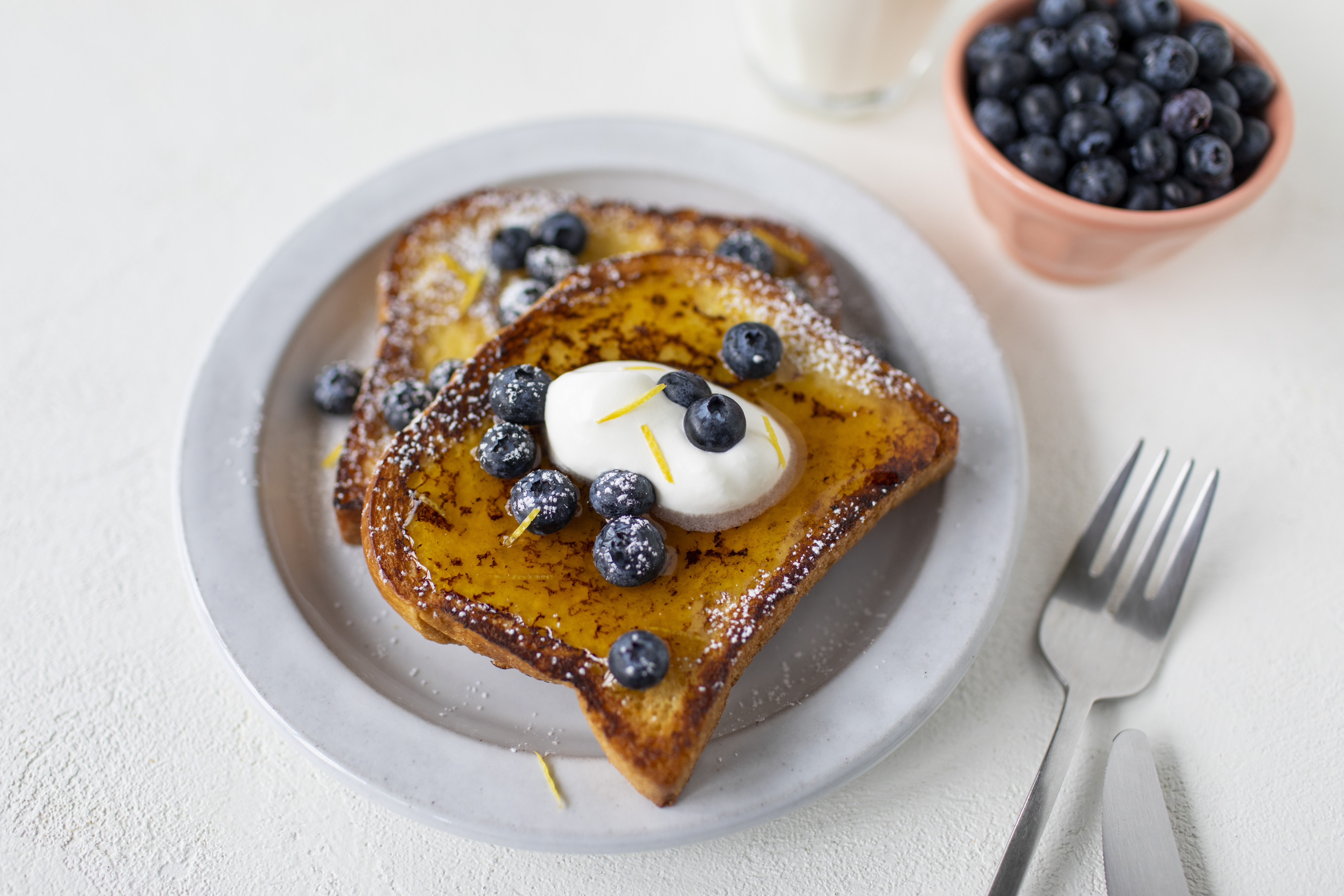 Lemon & Blueberry Custard French Toast