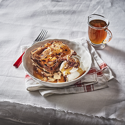 Cranberry Loaf and apple French toast