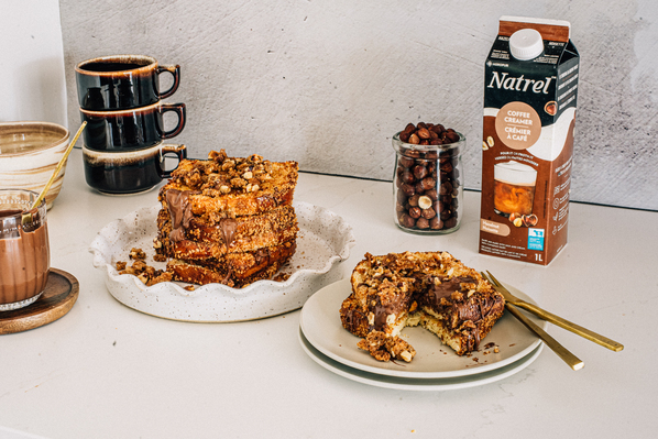 Pain doré à la noisette en croûte de panko, cuit à la friteuse à air