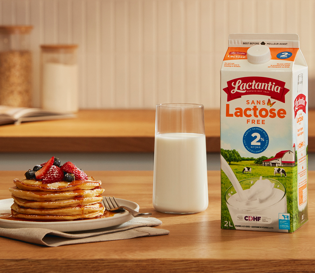 Pancakes au shortcake aux fraises sans lactose