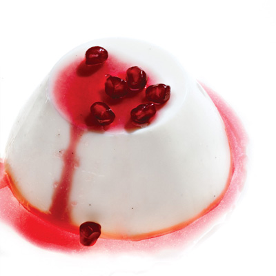 Panna cotta au sirop de grenade maison