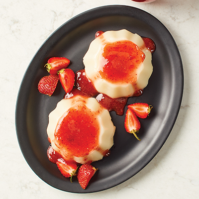 Dairy Free Strawberry – Almond Panna Cotta