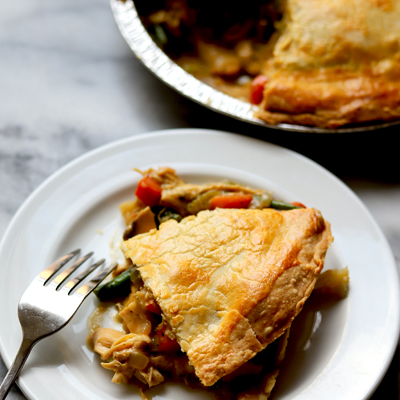 Pâté au poulet ou à la dinde avec reste de sauce