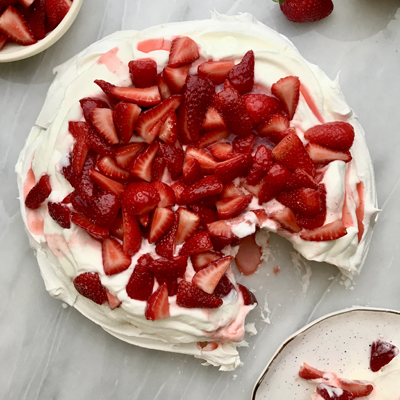 Pavlova aux fraises