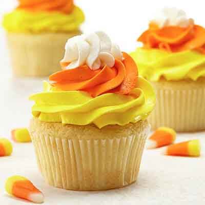 Easy Candy Corn Cupcake