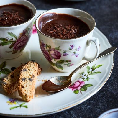 Italian-style hot chocolate pot de creme