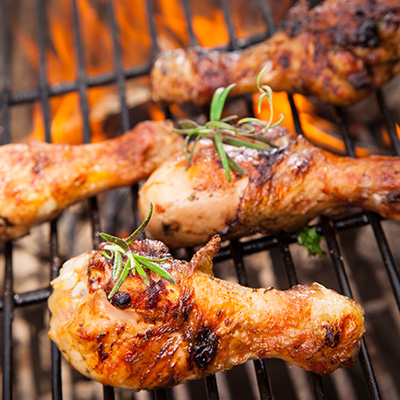 Pilons de poulet grillés