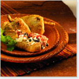 Grapefruit and Black Bean Chiles Rellenos