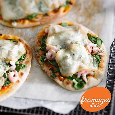 Nordic Shrimp Pizza with La Raclette Champêtre