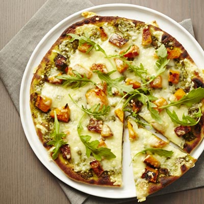 Butternut Squash Flatbread Pizza with Fontina Cheese