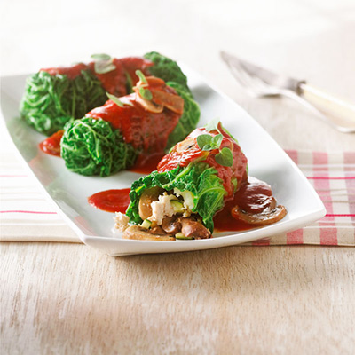 Pochettes de chou frisé aux légumes