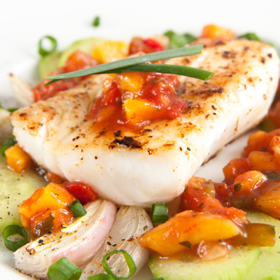 One-Pan Pickerel with Cherry Tomato Salsa