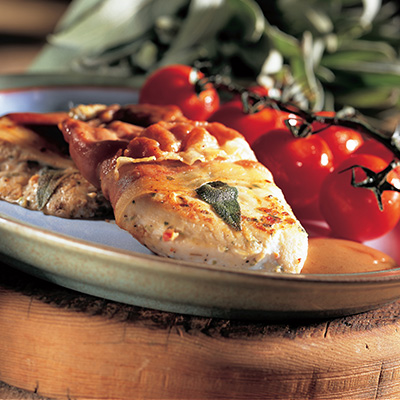 Poitrines de poulet Saltimbocca