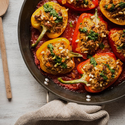 Poivrons farcis à la saucisse italienne