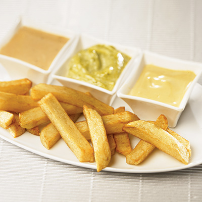 Pommes de terre frites au gras de canard