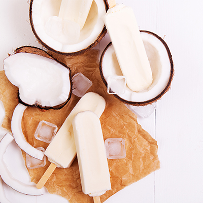 Chamomile coconut honey popsicles