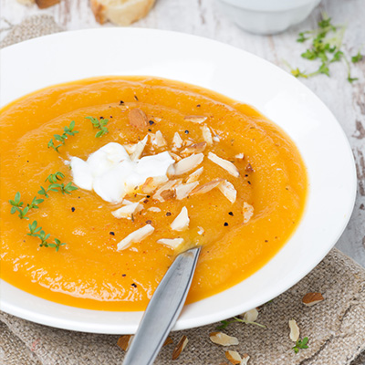 Potage aux pommes et cari