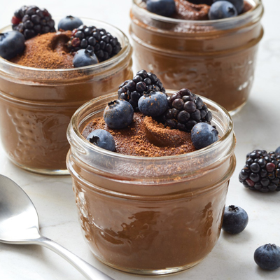 Berry Chocolate Avo Pudding