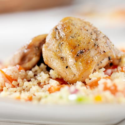 Poulet au romarin et au citron avec quinoa à faible teneur en sodium