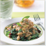 Braised Chicken with White Beans and Green Cabbage