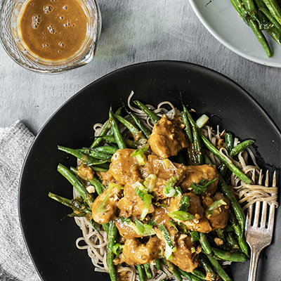 Poulet sauté au beurre d'amandes