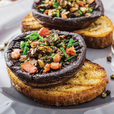 Grilled Portobellos with Prosciutto