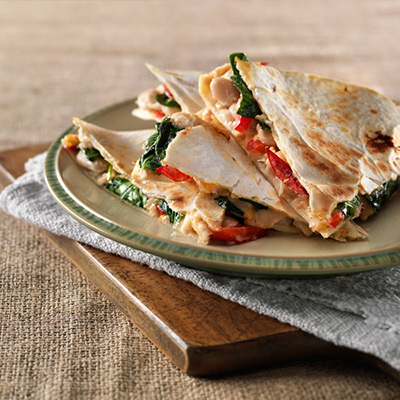 Warm White Bean & Tuna Quesadillas