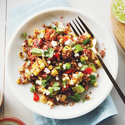 Grilled Corn and Red Pepper Quinoa