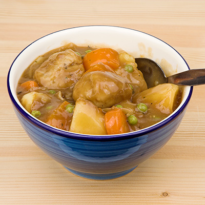 Ragoût de cubes de bœuf et légumes du potager