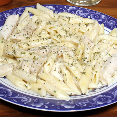 Rigatoni de volaille à la crème