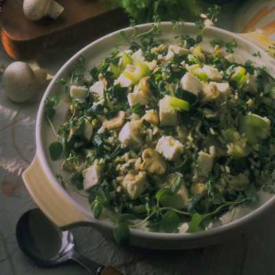 Riz aux épinards et au fromage Féta