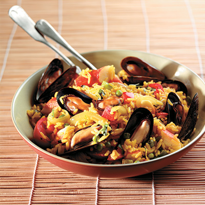 Riz aux fruits de mer (paella)