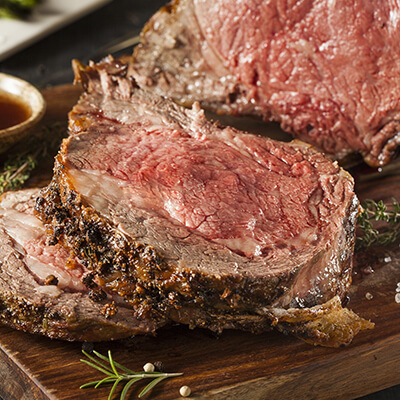 Rosbif de côtes de boeuf et sa sauce cognac