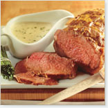 Horsemeat Roast with Blue Cheese-Horseradish Sauce