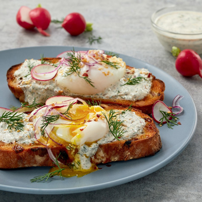 Spiced Yogurt and Egg Toast