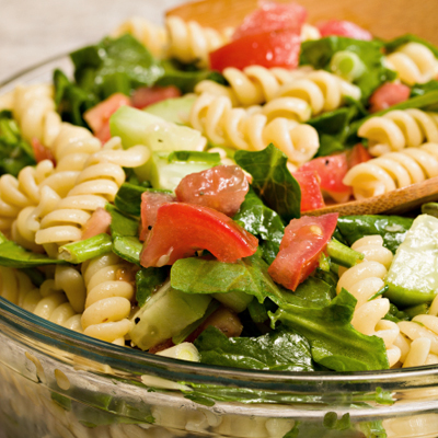 Rotini aux légumes, miel et gingembre