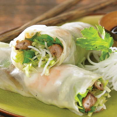 Beef and Shrimp Spring Rolls