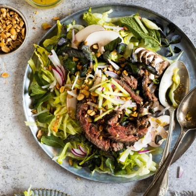 Flank Steak Asian Salad with Ginger and Mint