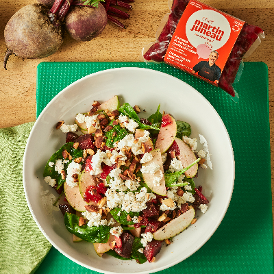 Salade de betteraves, Granny Smith et fromage de chèvre