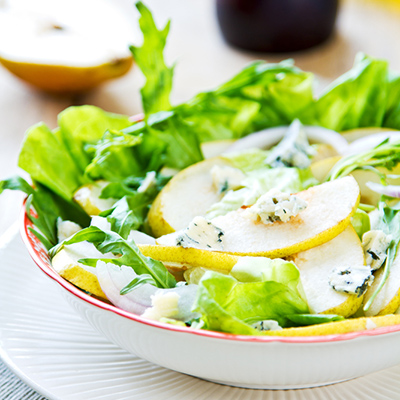 Salade de poires au fromage bleu